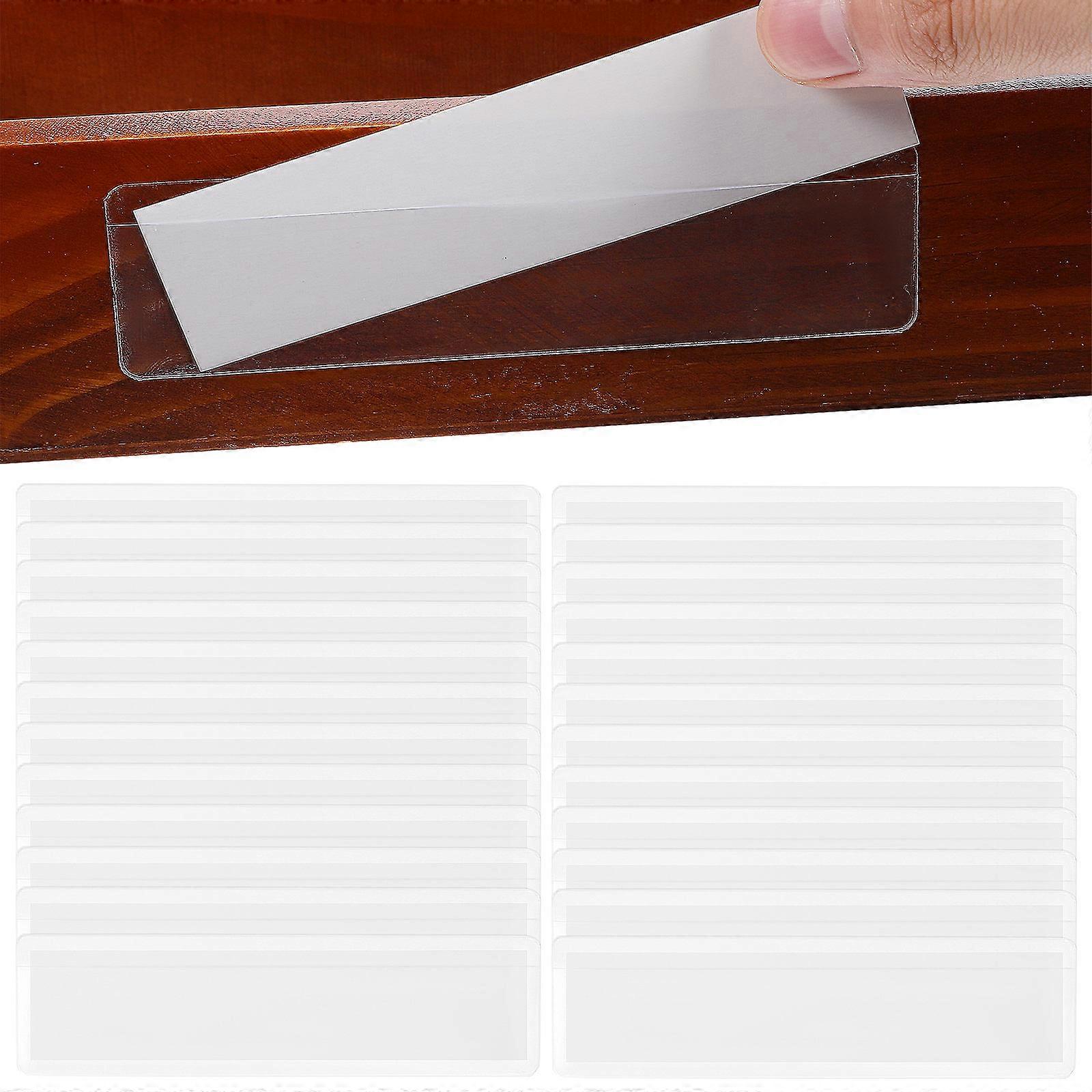 Labeling Rectangular Storage Holder for Office Workers White Pvc Paper Material Organizing 1 Set