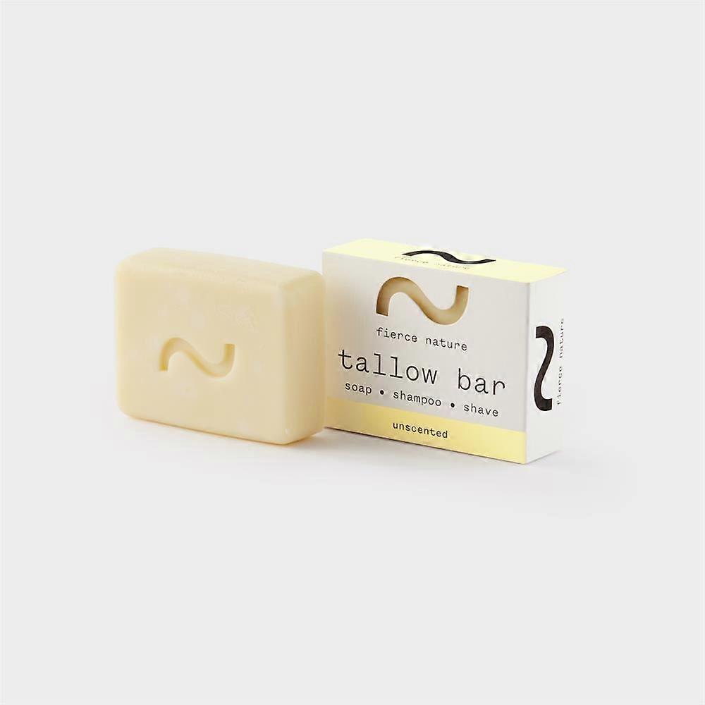 Fierce Nature Multi-Use Tallow Bar (Unscented) 80g - 3 Pack
