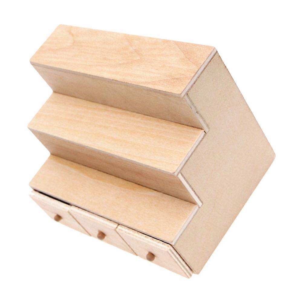 Miniature Candy Cabinet Decor Beige Synthetic Material for Mini House Display Shelf Layout