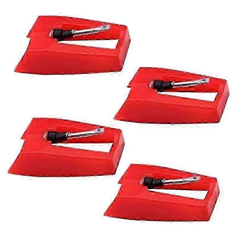 4 Pack Replacement Stylus Needles for Record Player Turntable Compatible with Ruby Cartridges