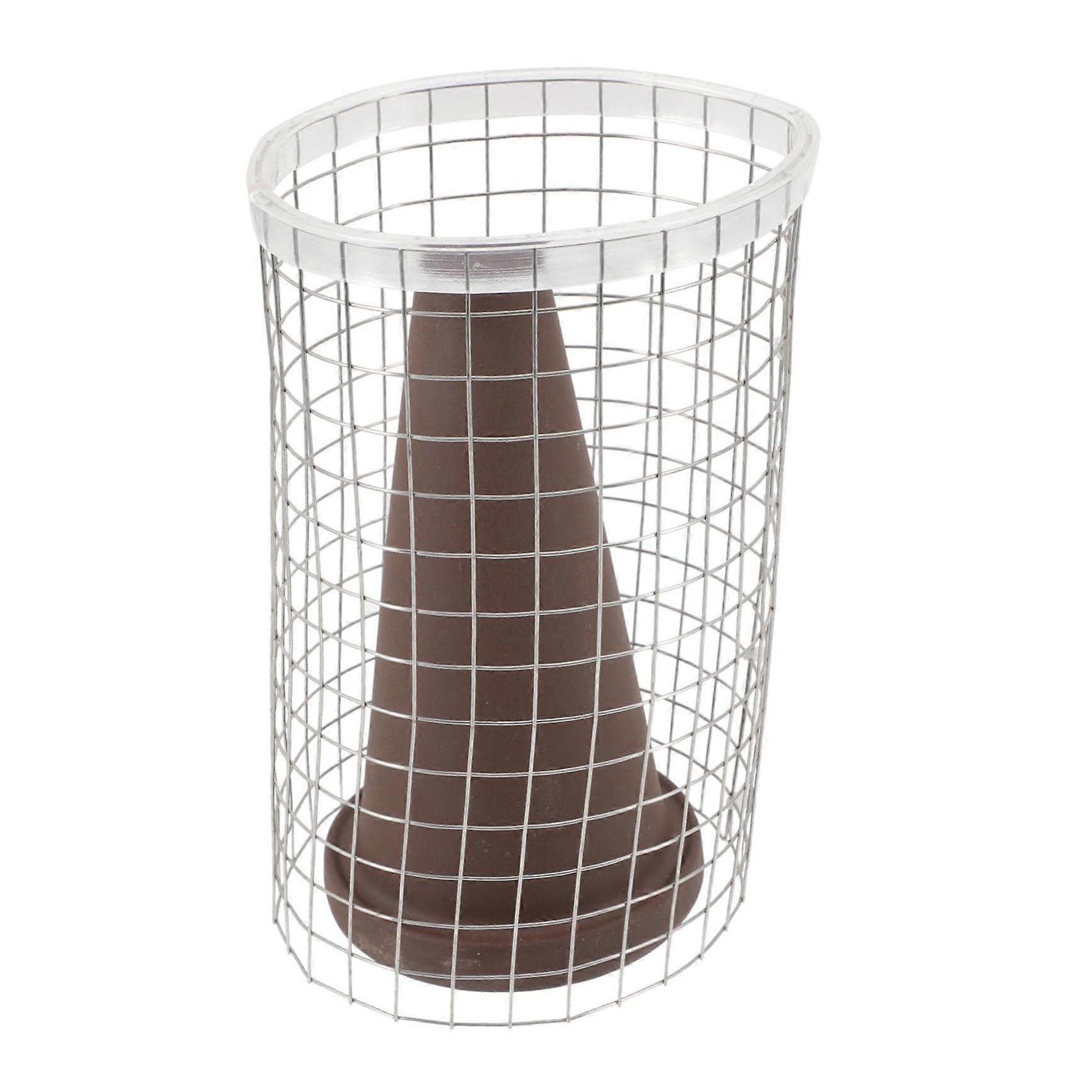 Pottery Clay Fish Breeding Cone with Isolation Mesh for Shrimp Spawning, Angelfish Reproduction, and Water Filtration