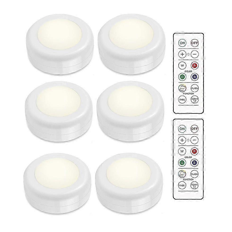 LED Spotlights Package - 6 Stylish Lights with 2 Practical Remote Cones