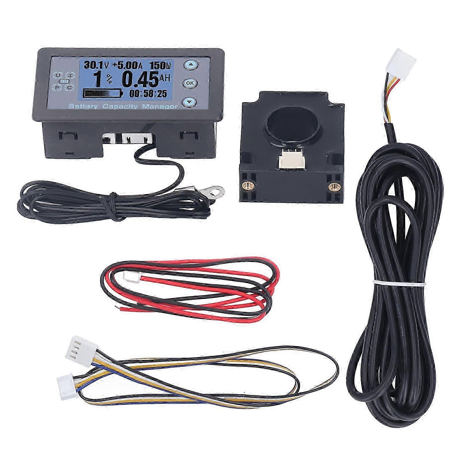 Battery Monitor Bluetooth Coulommeter High Precise LCD Voltage Current Capacity Meter with Hall Sensor 120V 200A