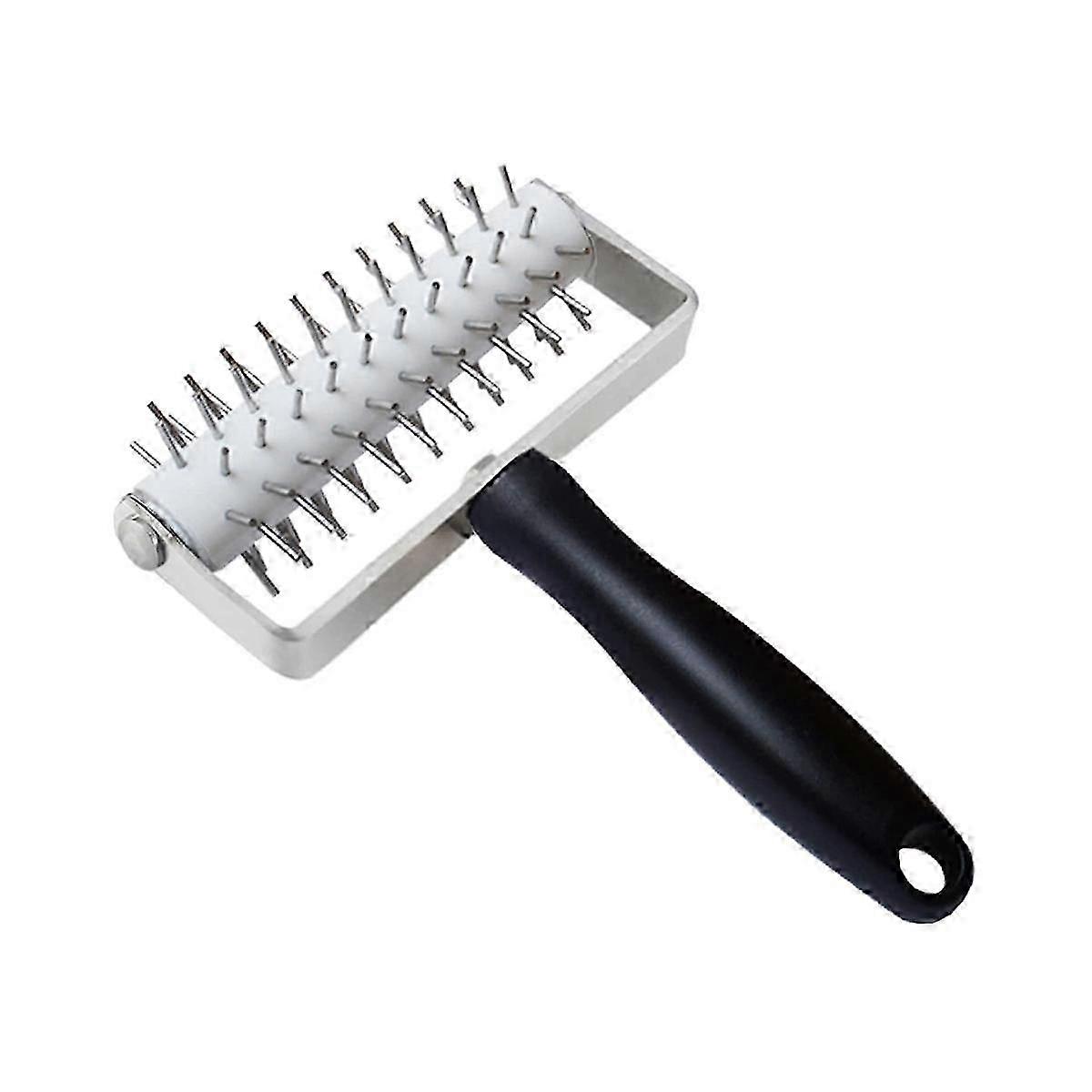 Pizza Dough Roller Stainless Steel, Pizza Pin Puncher Dough Hole Maker with Plastic Handle, Docking Tool