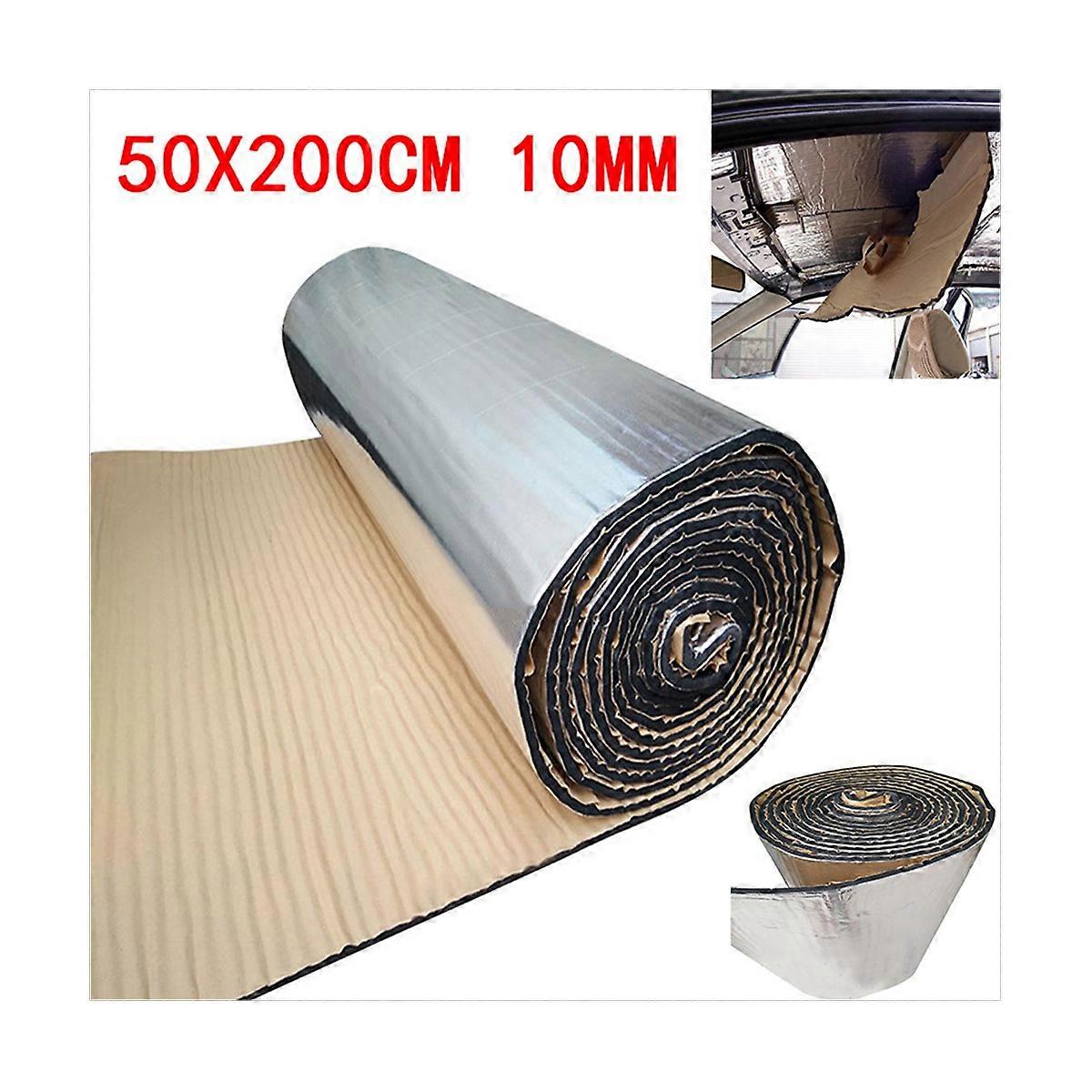 2 Pcs 10mm Car Firewall Heat Sound Deadener Insulation Mat Noise Insulation Wool Car Heat Sound Ther