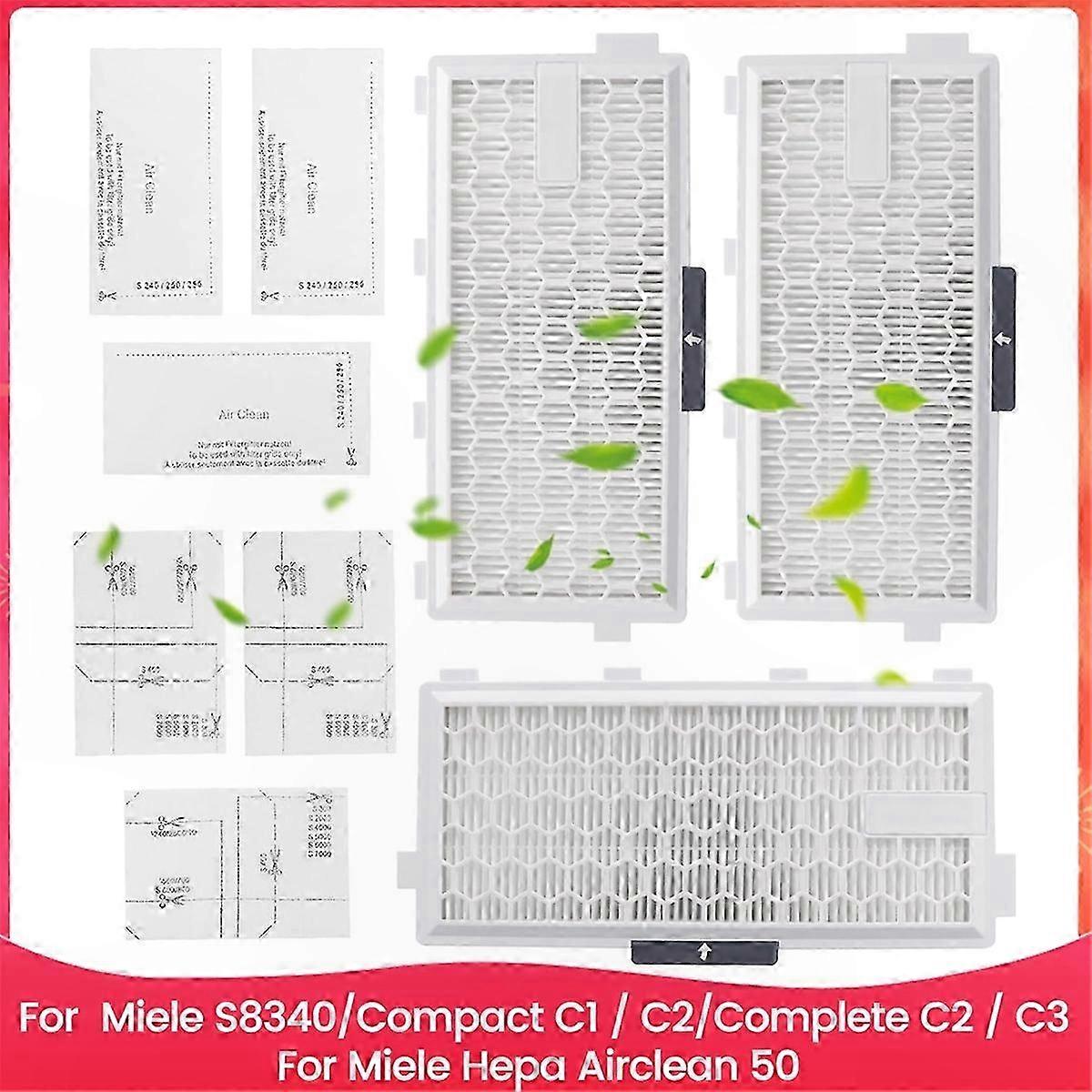 Vacuum Cleaner Replacement Filters for S8340 and Hepa Airclean 50 Models