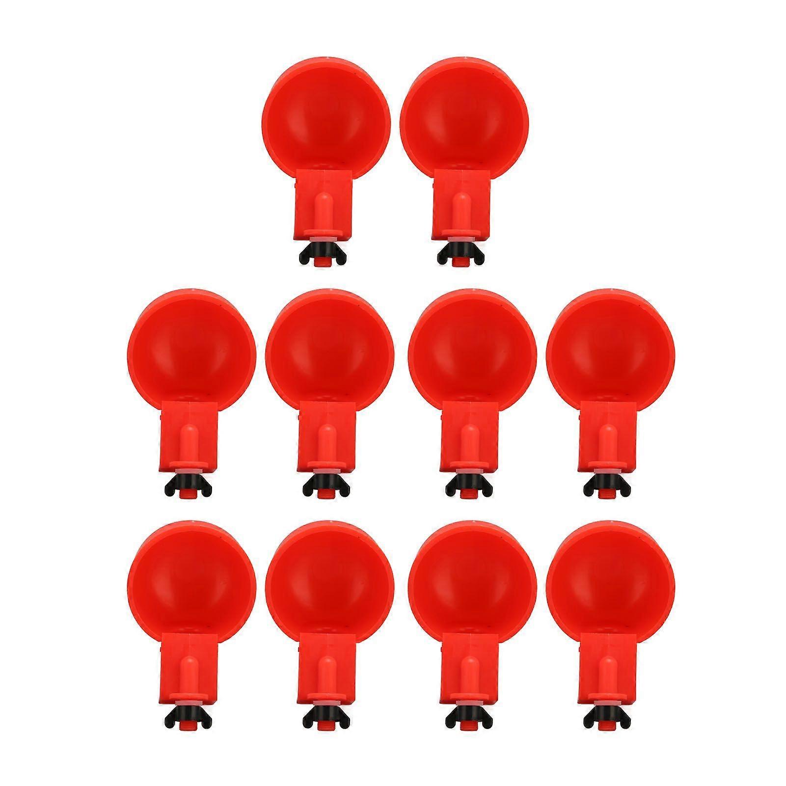 10Pcs Automatic Chicken Water Cups Adjustable Water Volume Prevent Deformation Thread Chicken Waterer for Poultry Birds