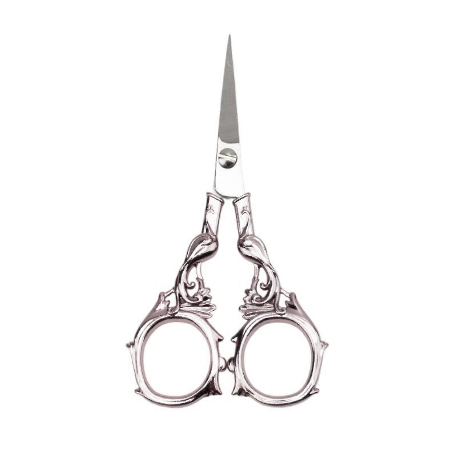 Decorative Antique Engraved Stainless Steel Scissors Multifunction Tool For Precise Thread Cutting And Artistic Display Tea golden