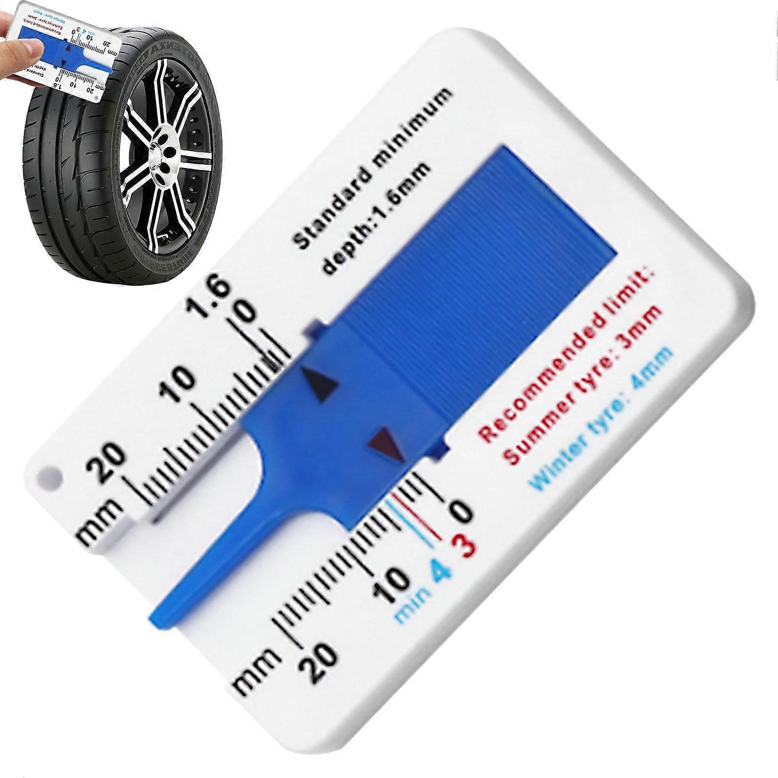 Tyre Tread Depth Gauge 020 Mm Digital For Car Truck Motorcycle Easy Reading Blue