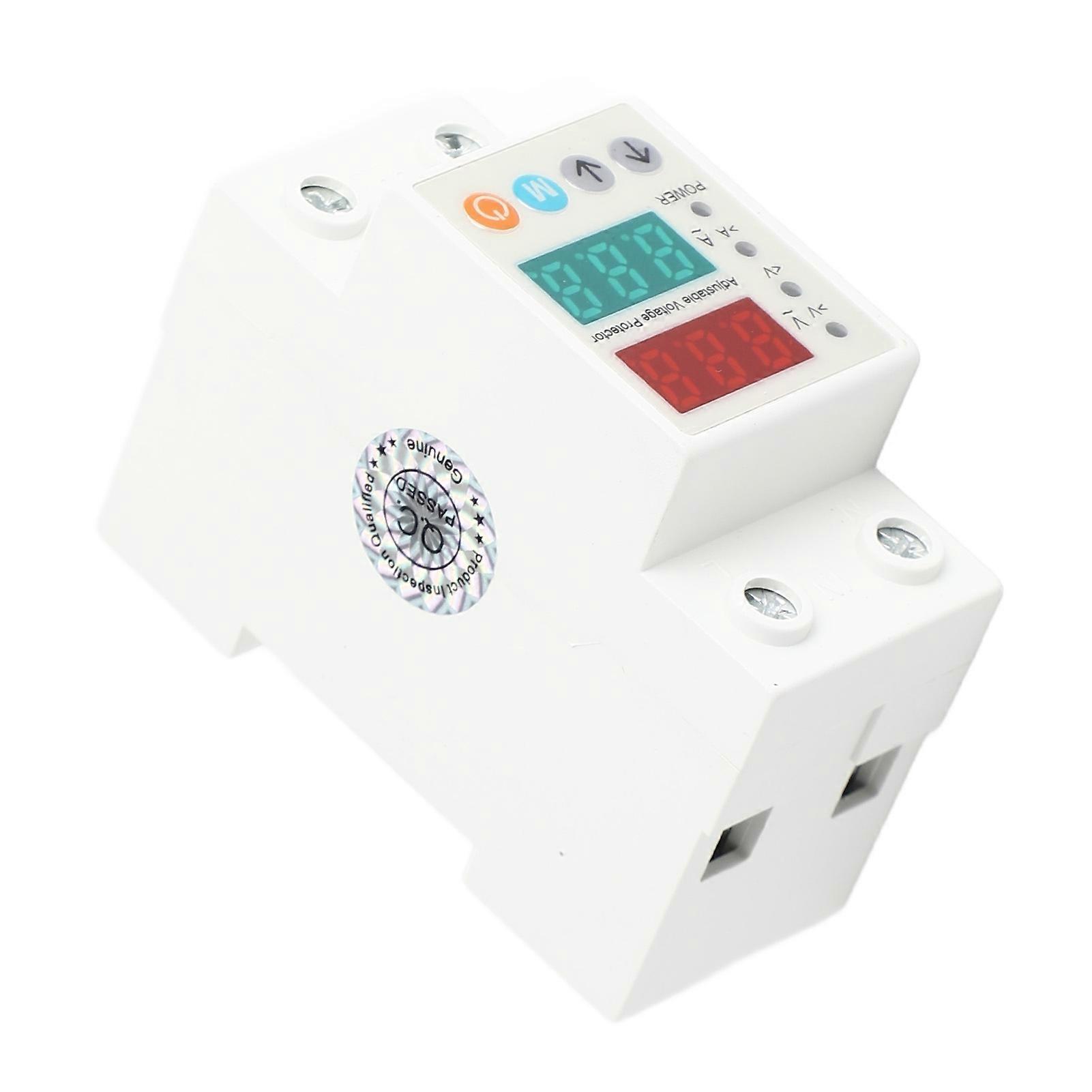 Digital Display 2P Voltage Protector 63A AC220V Auto Reset