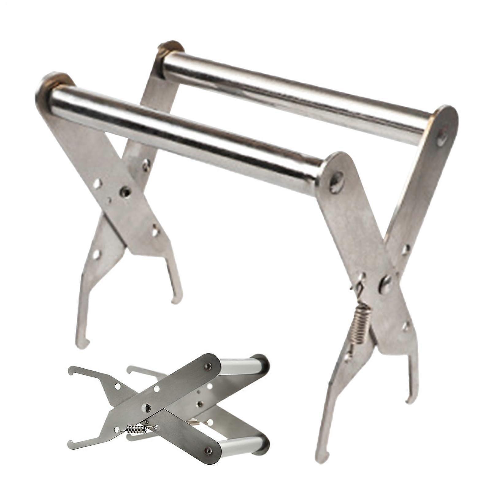 Hive Tool, Stainless Steel Beekeeper Clamp Frame Gripper Stand for Cutting, Harvesting, Extracting, and Feeding
