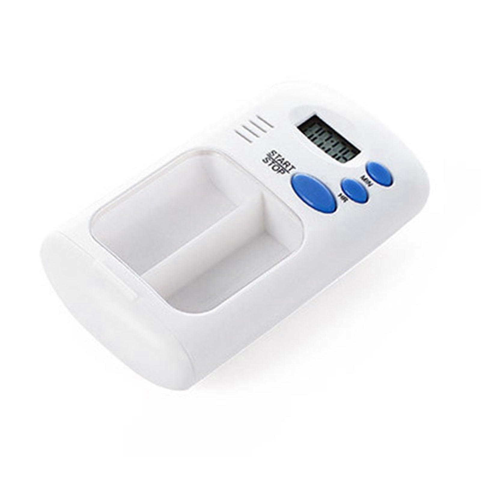 Box With Timer For Medication Reminders, Double Clear Compartments, Alarm Reminder Box For Elderly And Busy People