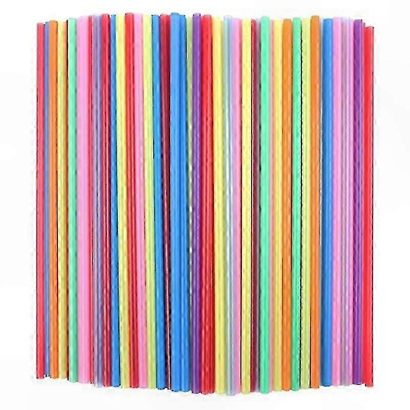 1000 Count Extra Long Plastic Drinking Straws, 10.3 Inch, Assorted Bright Colors for Parties and Events