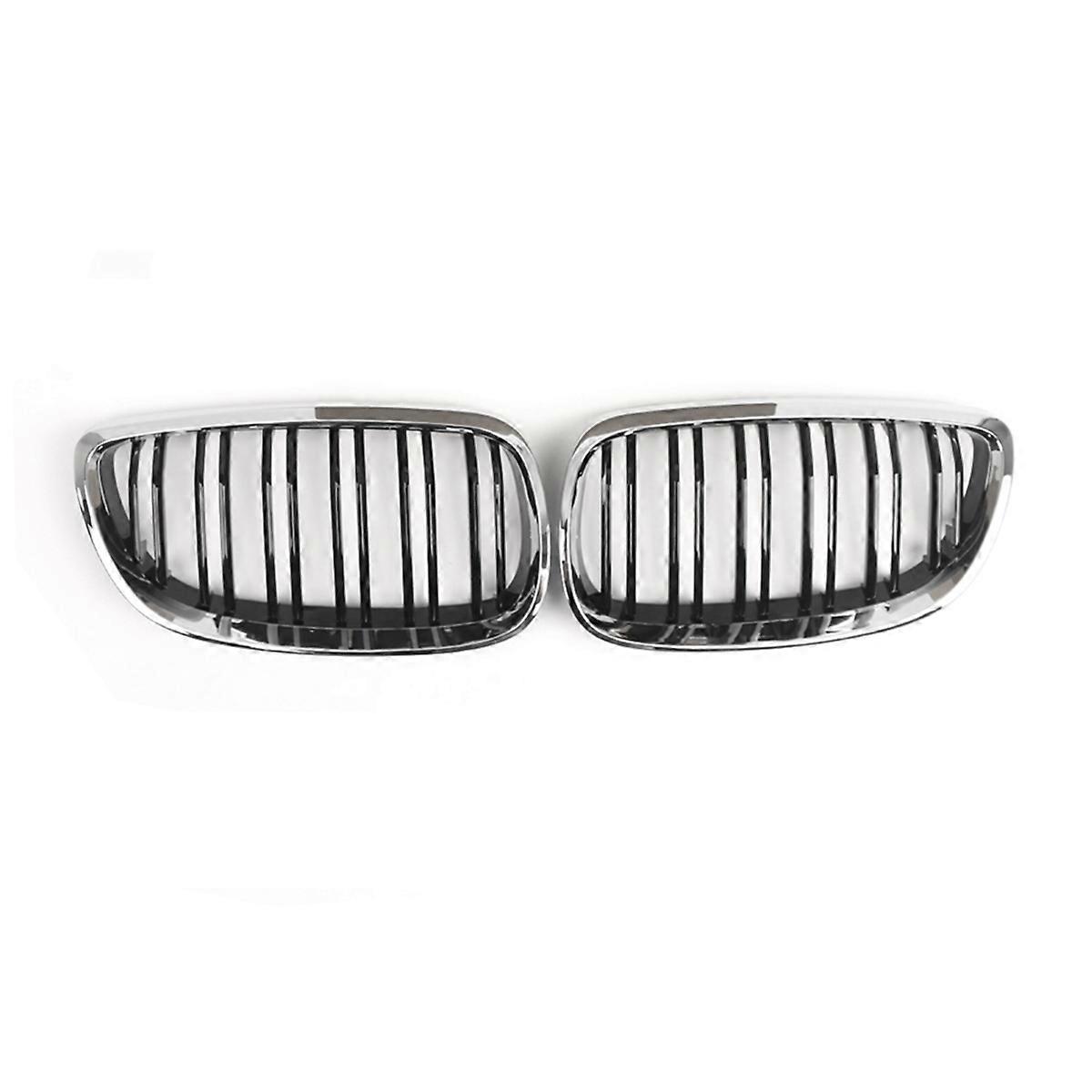 Front Kidney Grill Dual Slat Grille Racing Grill for 3 Series E92 E93 Coupe 2006-2010 Gloss Black+C