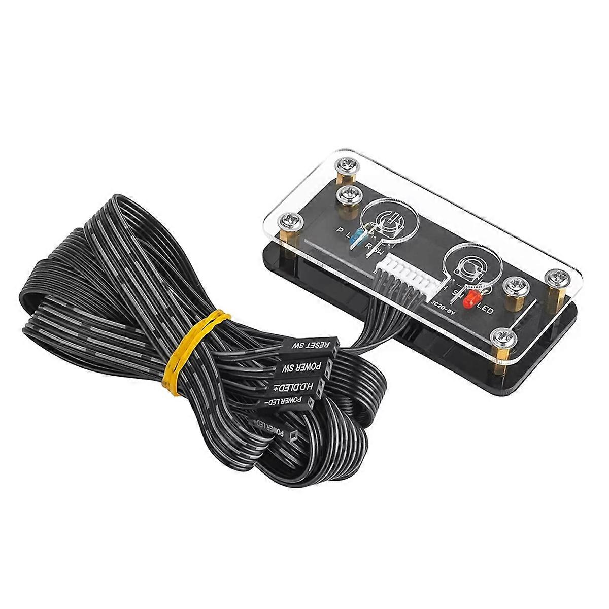 Desktop Computer PC Power Switch Button Cable External Restart Computer PC Case Motherboard Switch on Off Power SW Cable