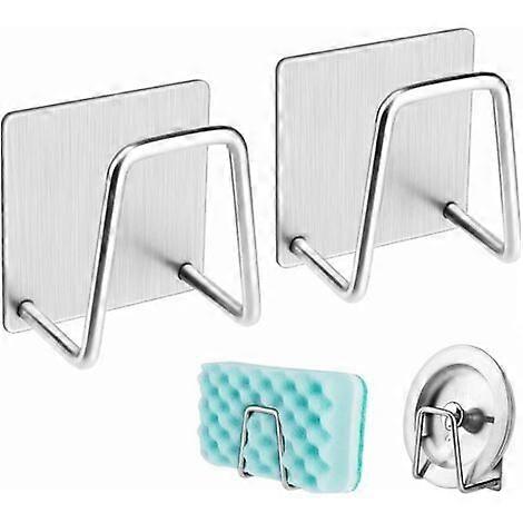 Adhesive Sponge Holder Sink Caddy Kitchen Accessories Stainless Steel Rust