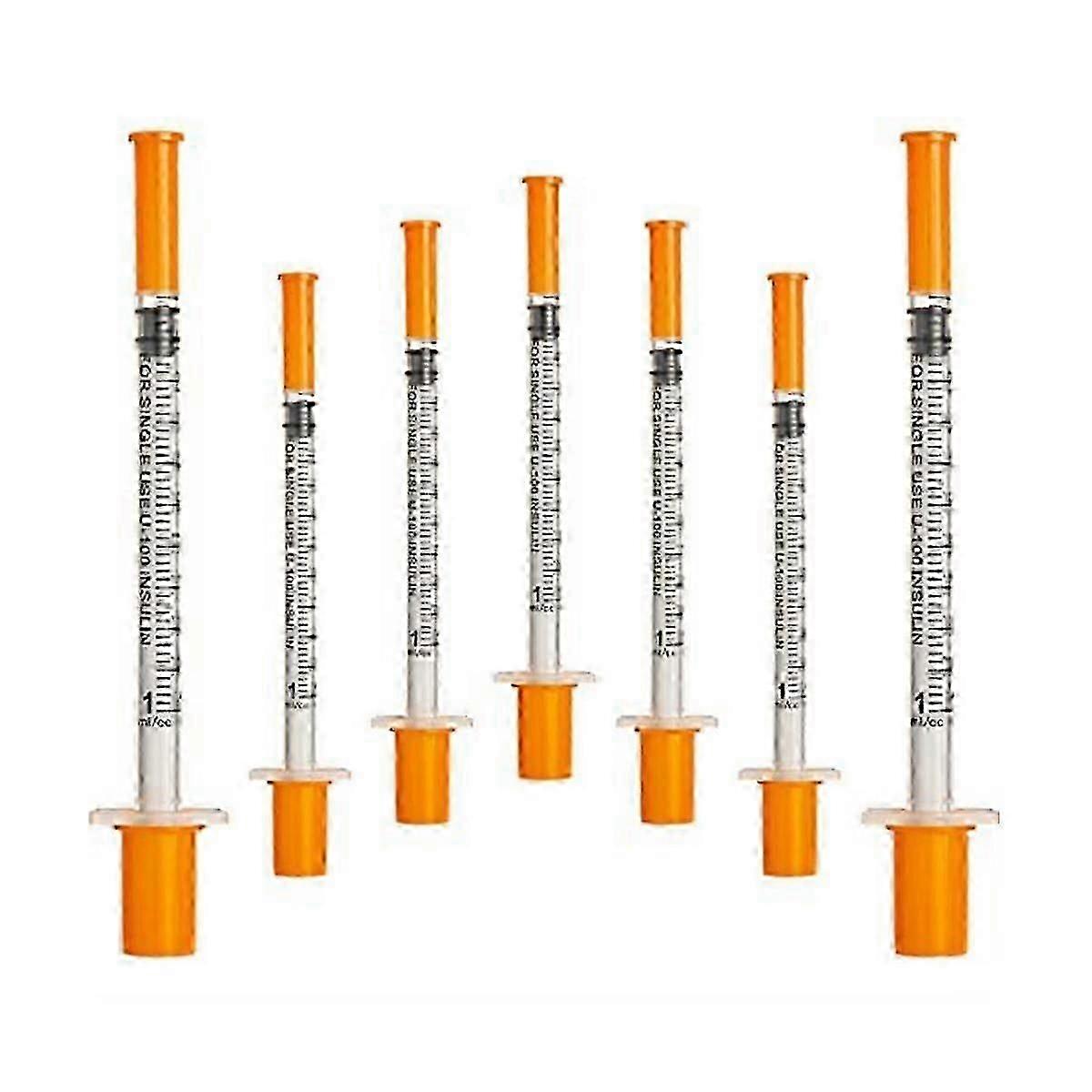 50Pcs/Pack 1ML Syringe with 30G (8Mm Long) Lab Supplies Individually Sealed Package