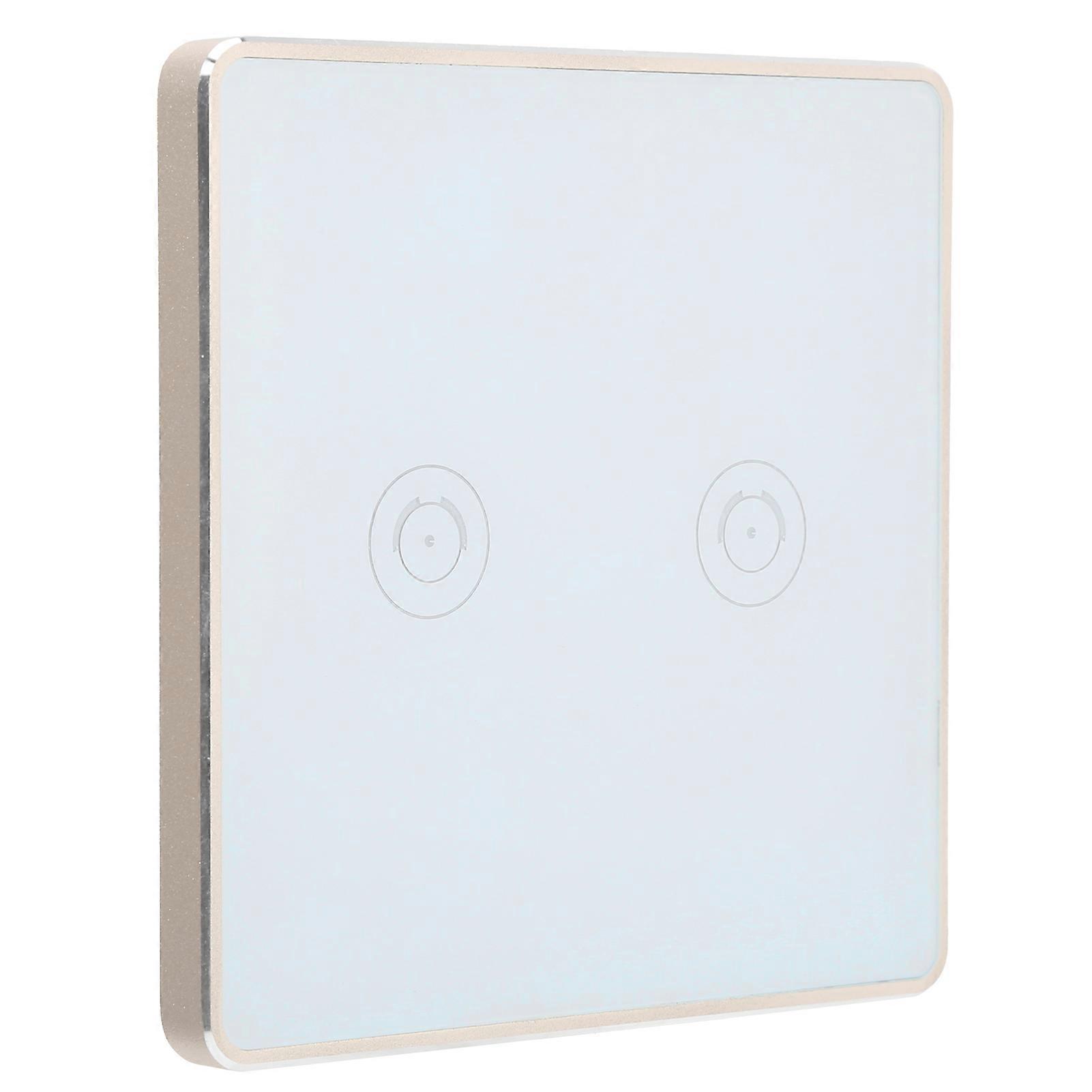 Smart Switch White WiFi 2-Gang 600W 86x86x42mm Wireless Remote