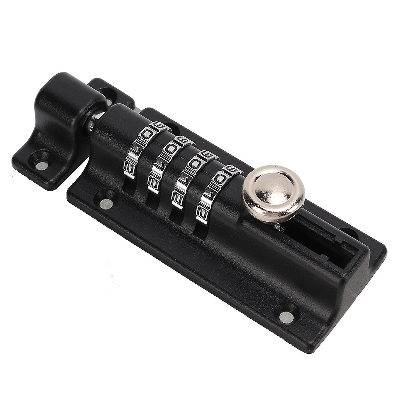 Combination Latch Lock 4 Digit Black Anti Theft Waterproof for Window Cabinet Door File Furniture