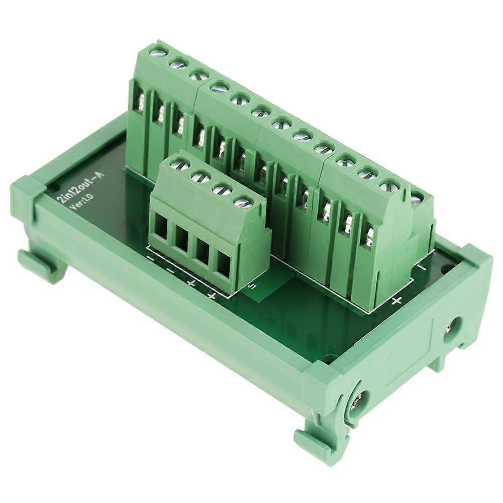 12 Position Power Distribution DIN Rail Mount Interface Module Breakout Board