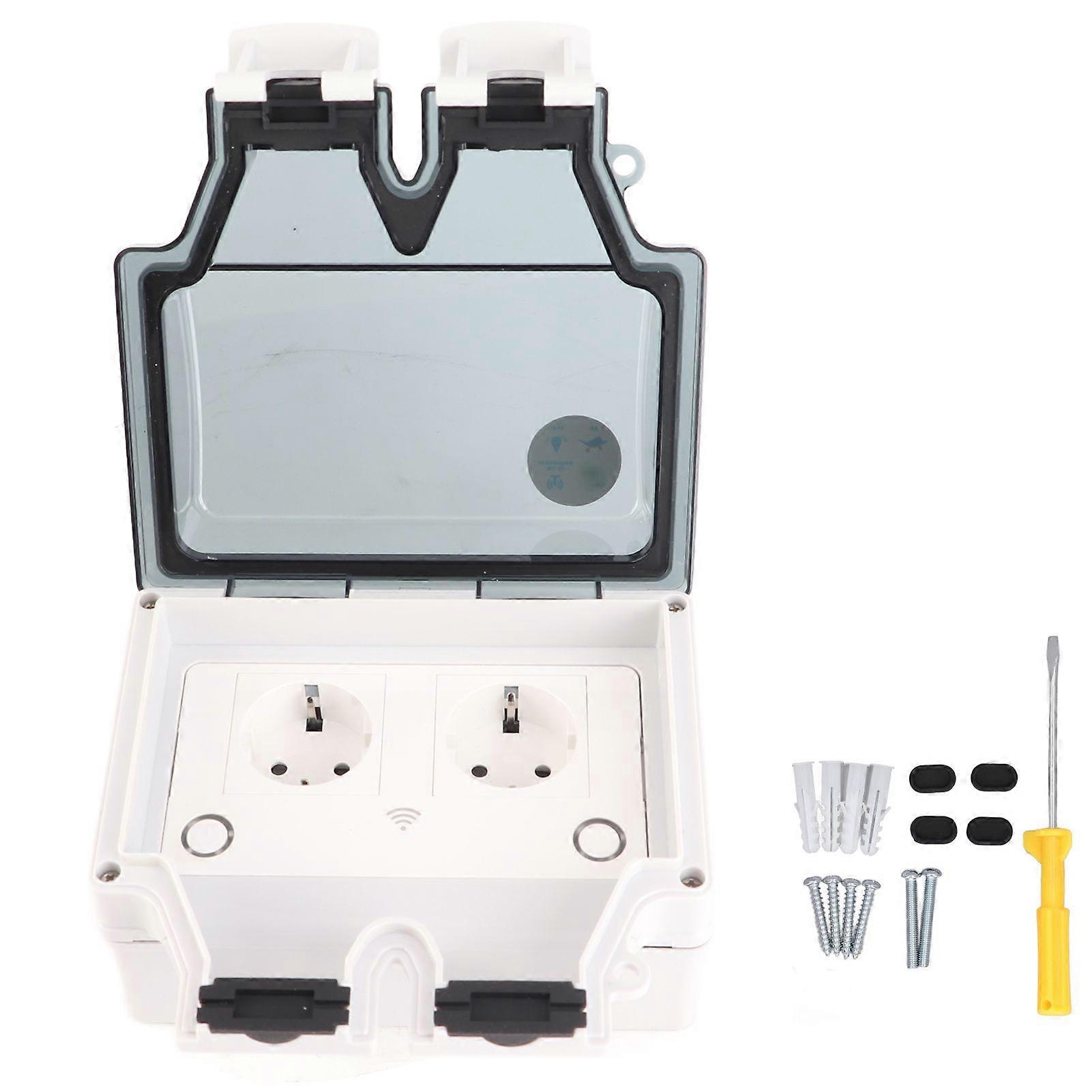 Waterproof Power Socket Outdoor IP66 Rainproof Wall Electrical Wifi Smart Plug Type 86 16A