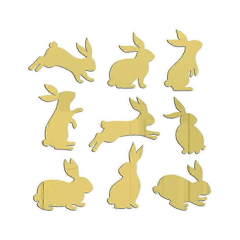 复活节窗户贴纸用于复活节装饰，装饰品复活节兔子镜子贴纸三维自粘假日装饰