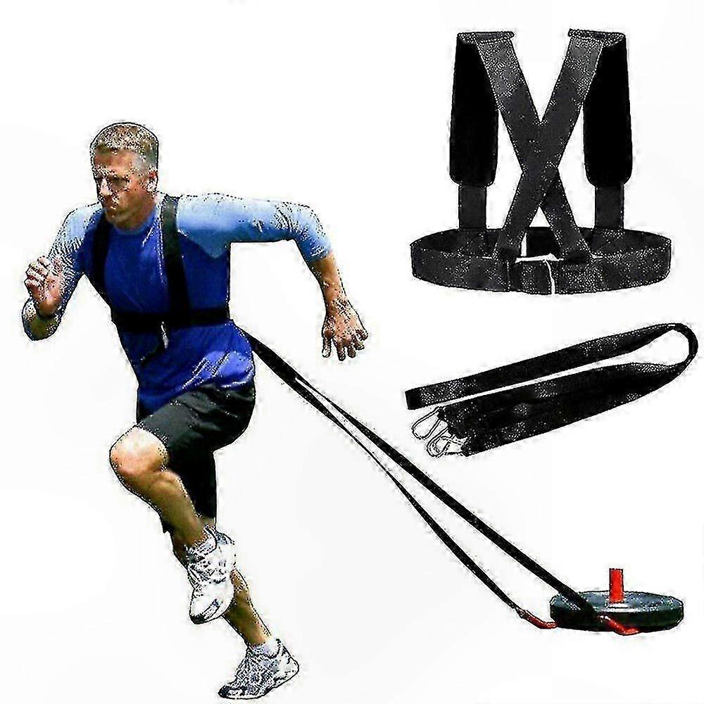 Exercise Resistance Belt with Sled Harness and Pulling Rope for Tire Training