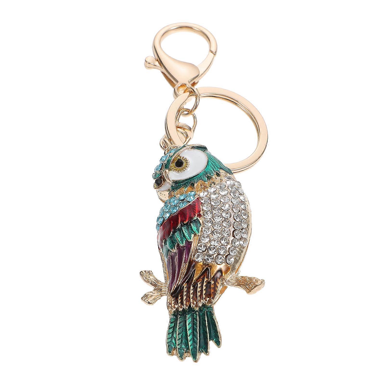 Stylish Owl Keychain Creative Key Holder with 2Pcs for Decor