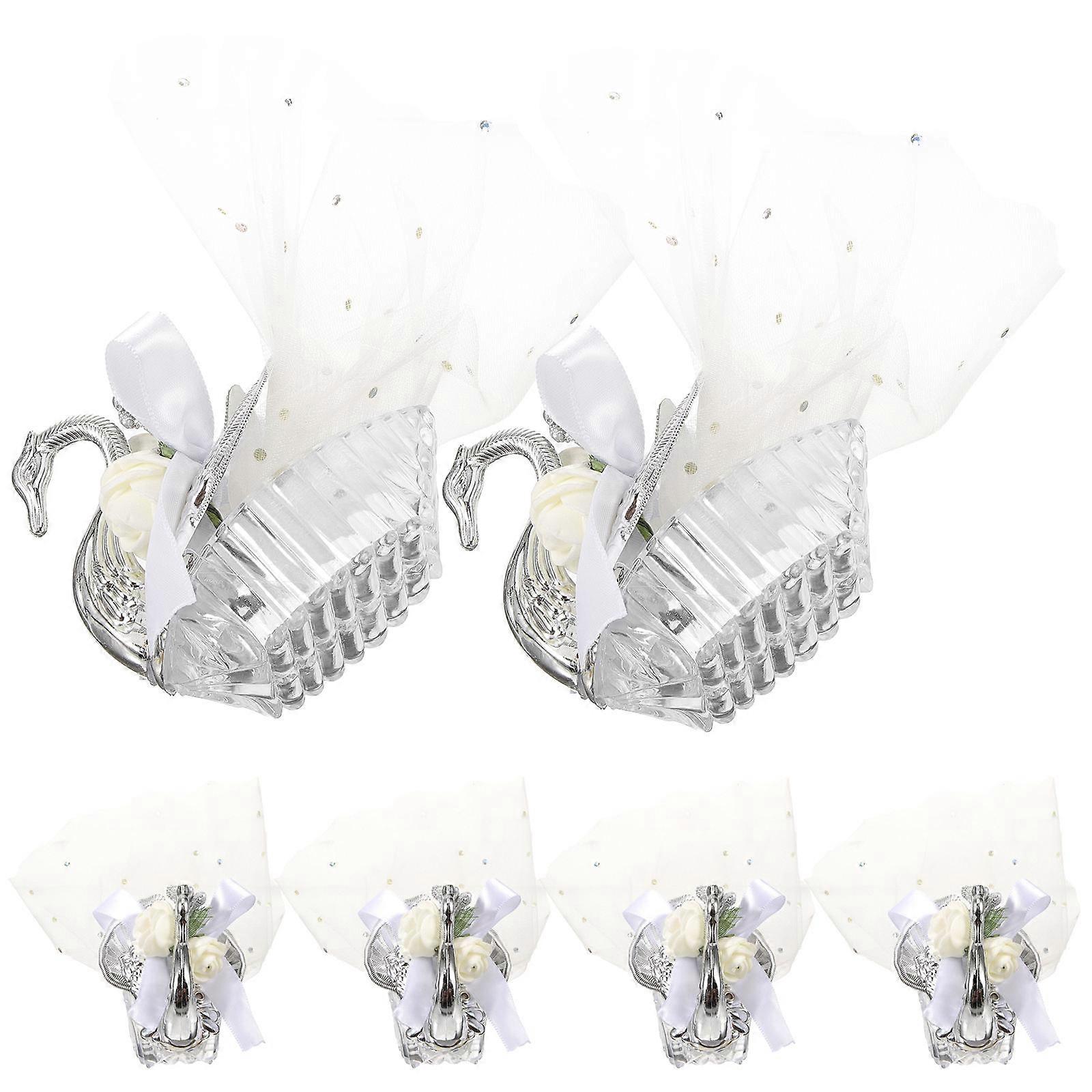 Swan Shaped Wedding Candy Boxes for Gift Packing 18Pcs Party Use
