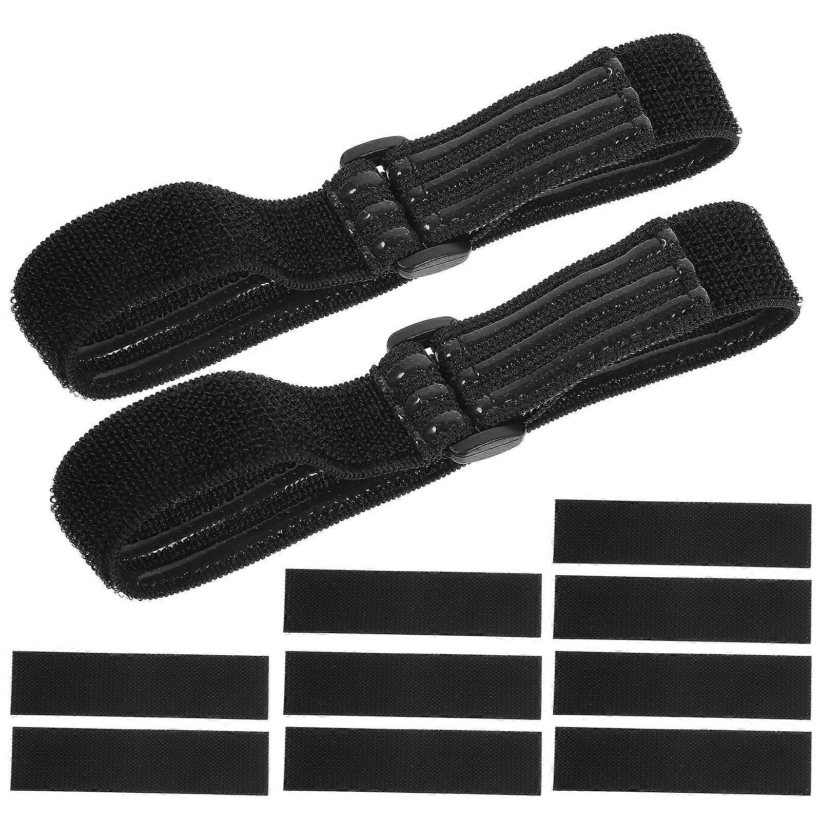 Black Adjustable Boot Straps Boot Bands for Fixing 4Sets Elastic Cord