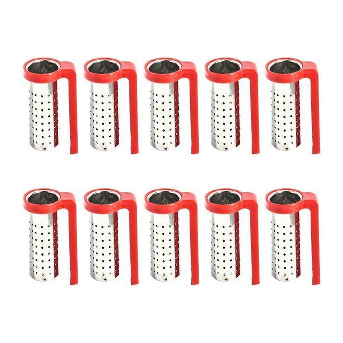 Tea Infusers Strainers Sieve Stainless Steel Infusers red