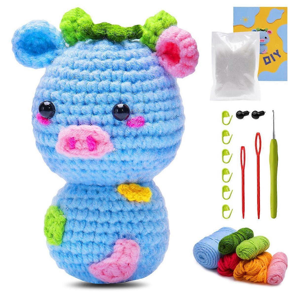 Crochet Kit for Beginners, Complete DIY Porker Animals