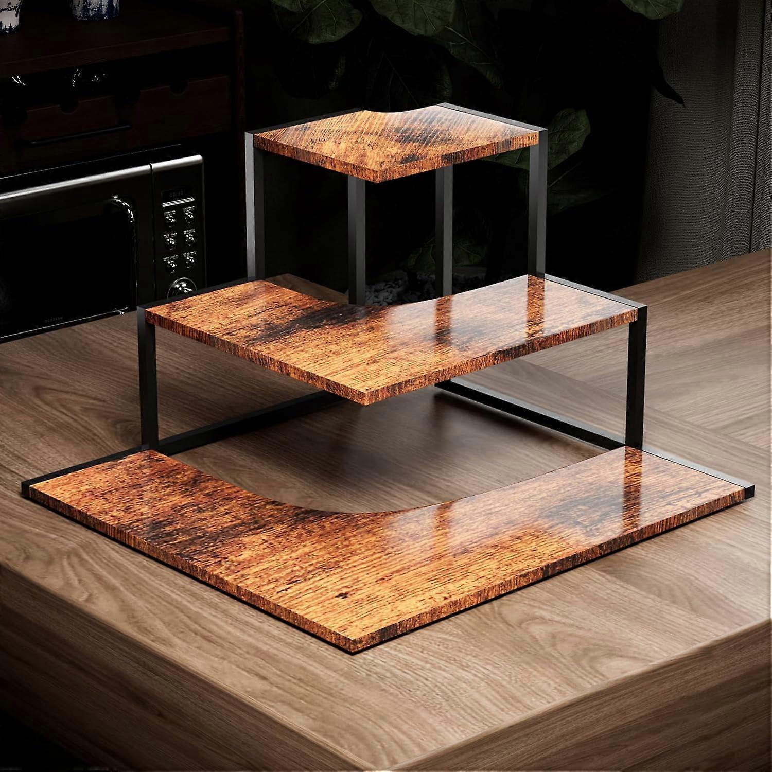 3 Tier Display Stand, Multi-use Table Risers for Dessert, Cupcake, Figures, Compatible with Corner-Angle