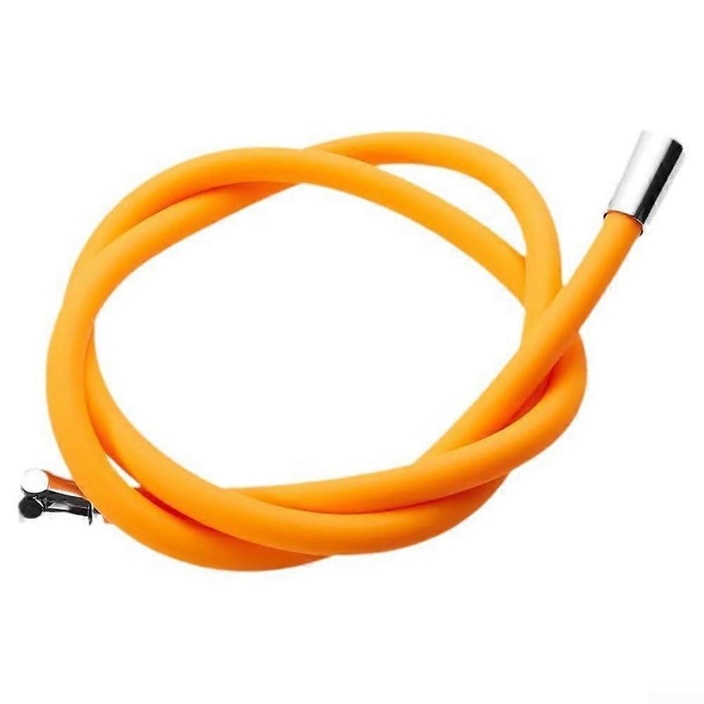 Silicone Shower Hose 1.5M Flexible Anti-Winding Design with Durable Material and Bright Orange Color