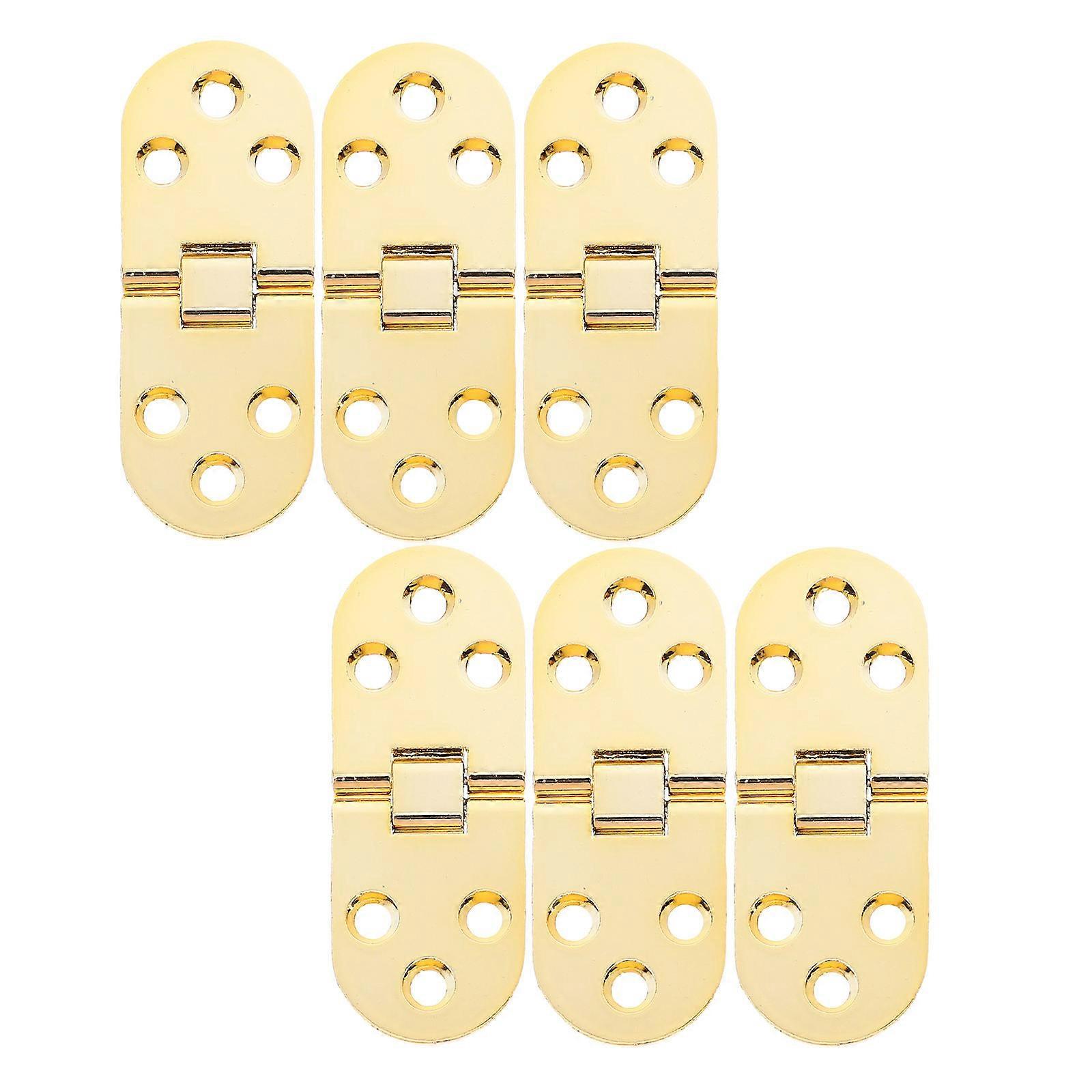 Heavy Duty Flip Hinges for Folding Table Aluminum Alloy 6Pcs Set Golden