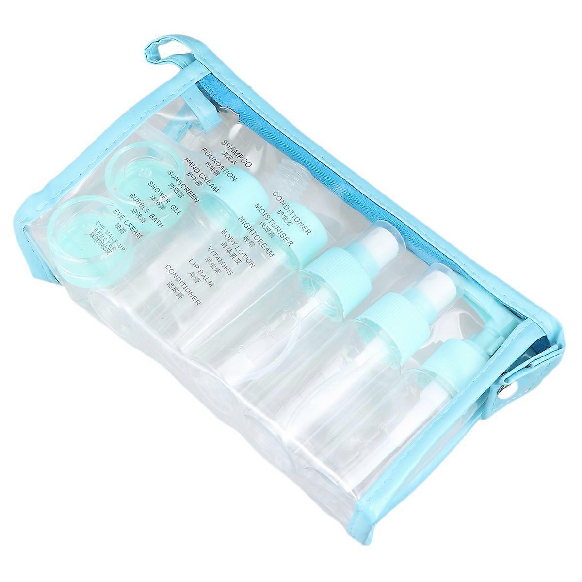 Dispense Bottle Set 2 Sets 11 Pcs Small Container Blue Refillable Accessories For Home And Outdoor