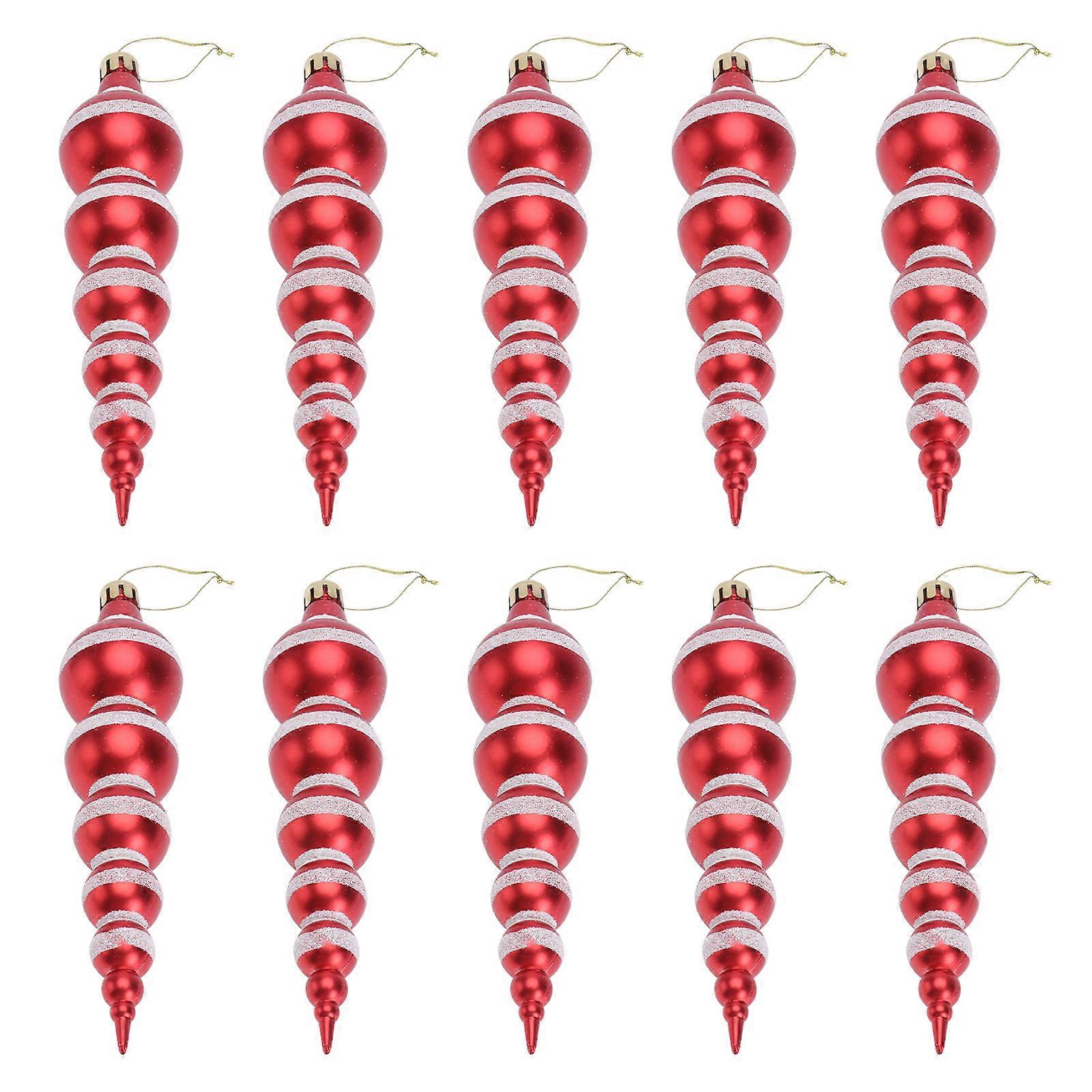 Red Gourd Shaped Pendants Plastic Party Decorations for Decor 72Pcs