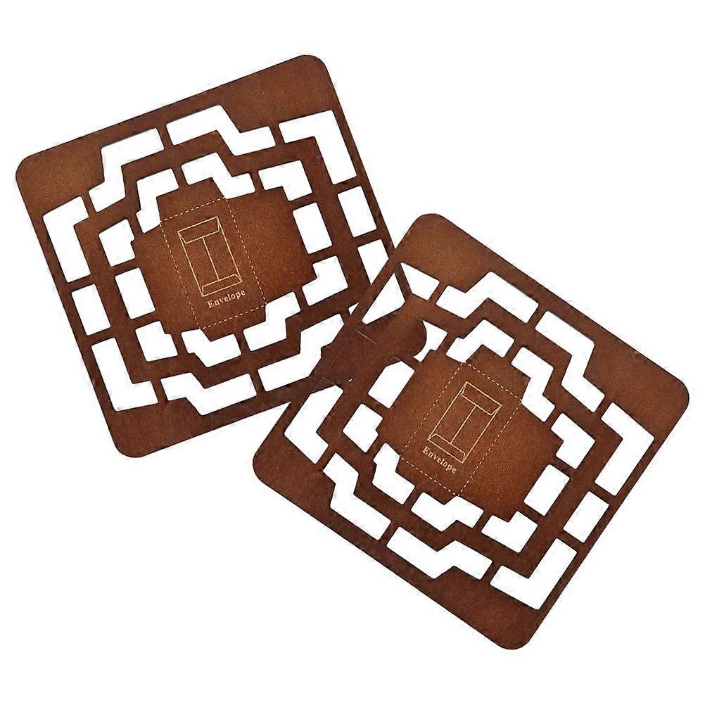 Vintage Wooden Envelope Stencil for DIY Craft 2Pcs Easy-to-Use Template
