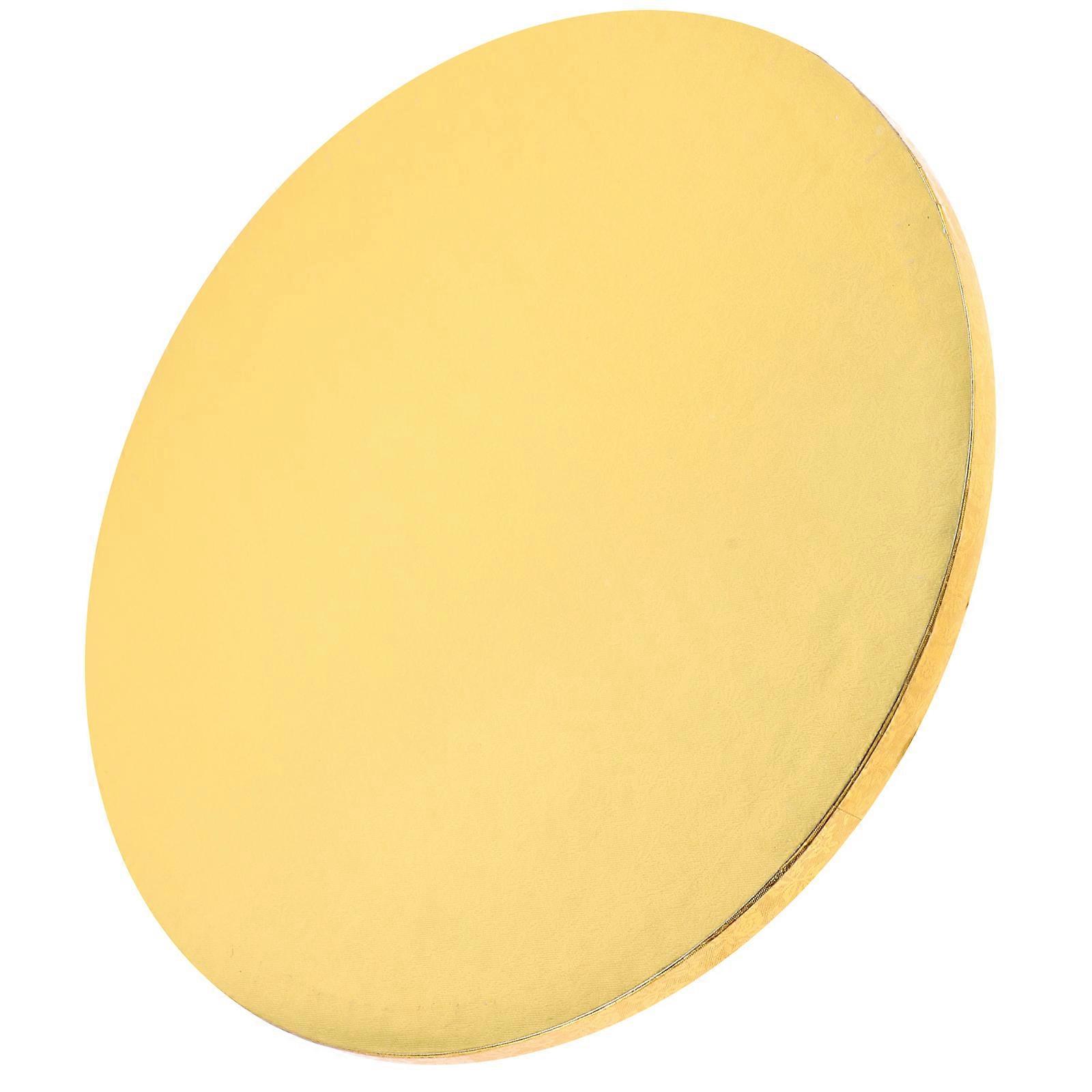 Cake Drum Storage Plate For Weddings With Golden Round Design 4Pcs