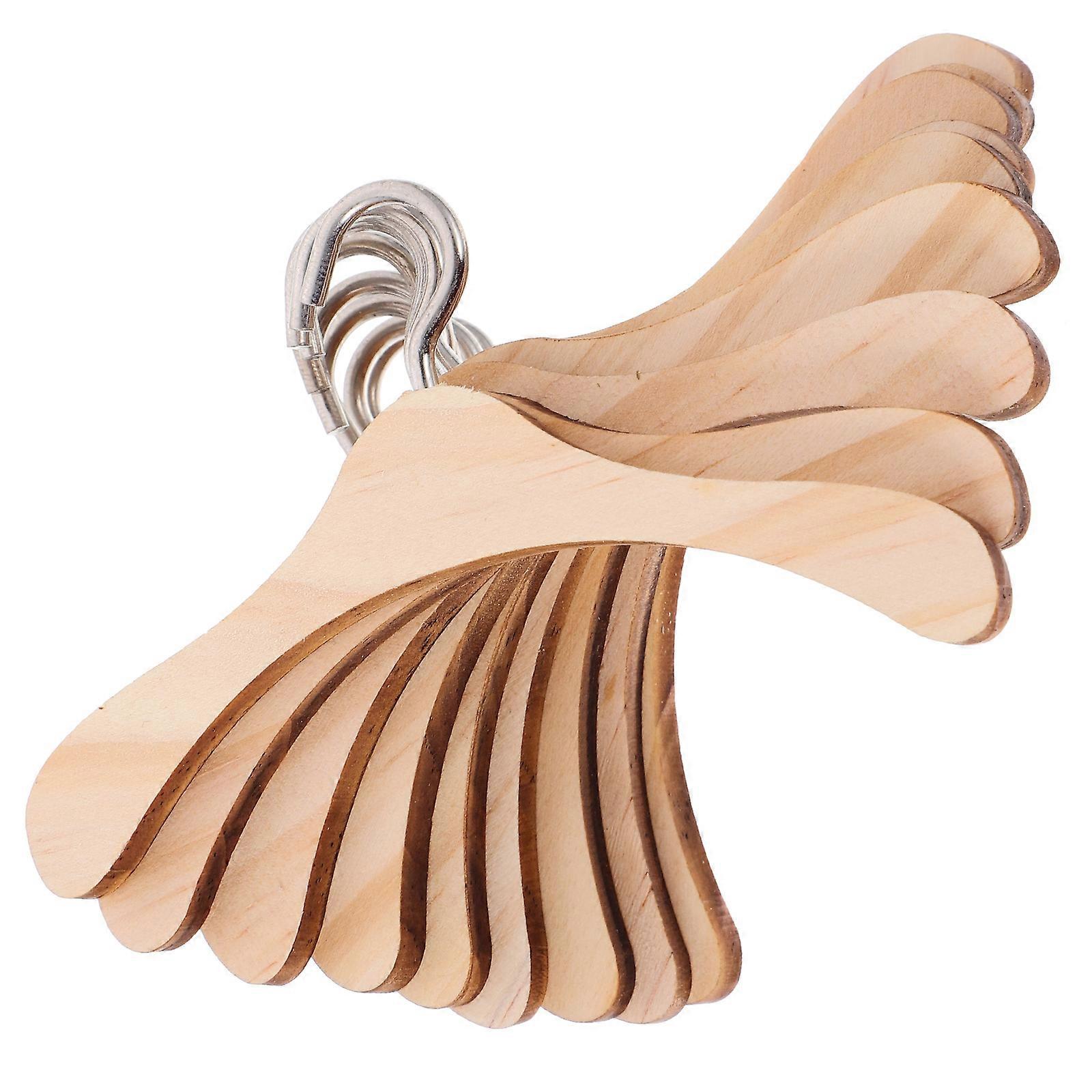 Dolls Accessory Hanger Wooden Hanger for Hanging Use 50Pcs Brown
