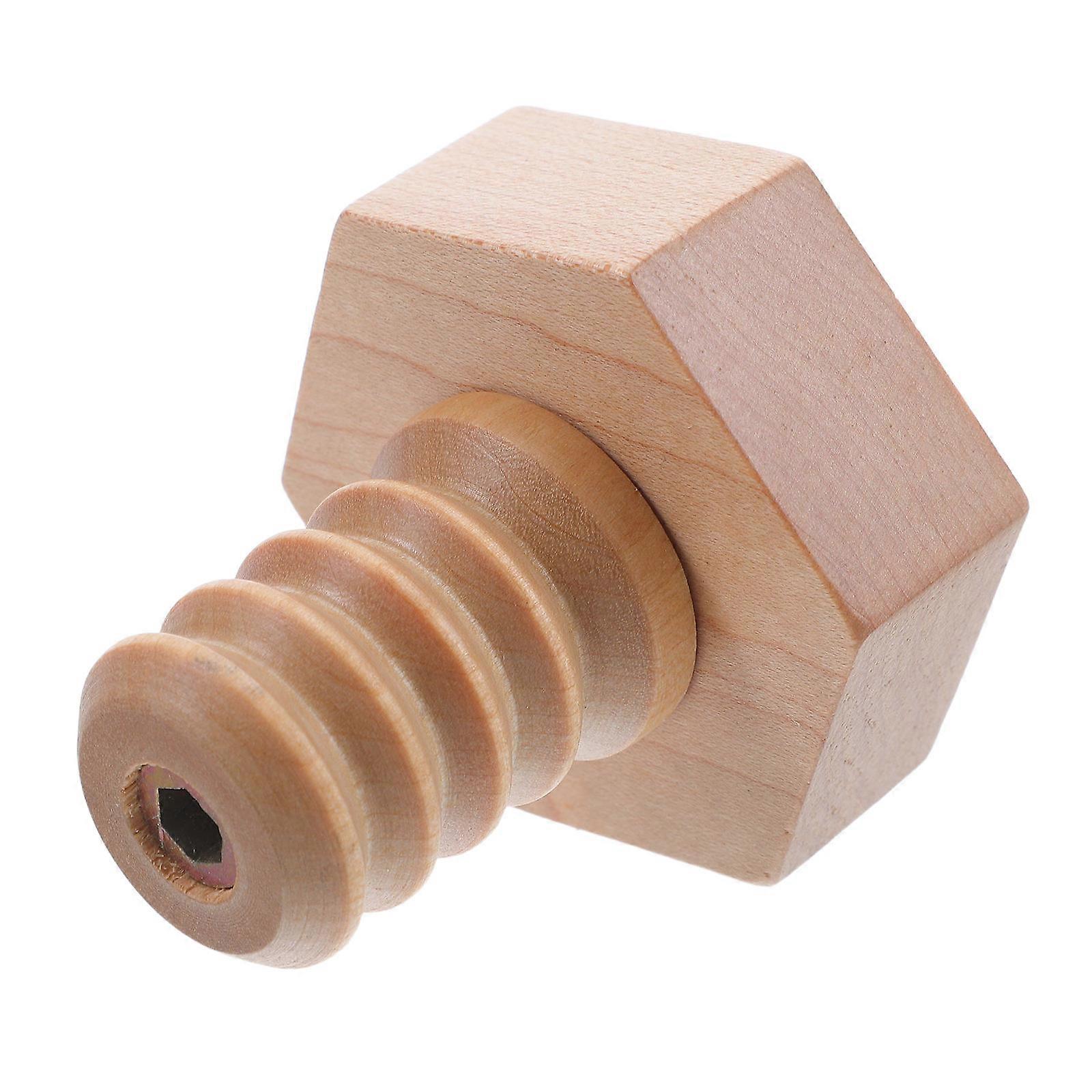 Wood Wall Hooks for Coat and Hat 2Pcs Decorative Screw Mounted Hooks
