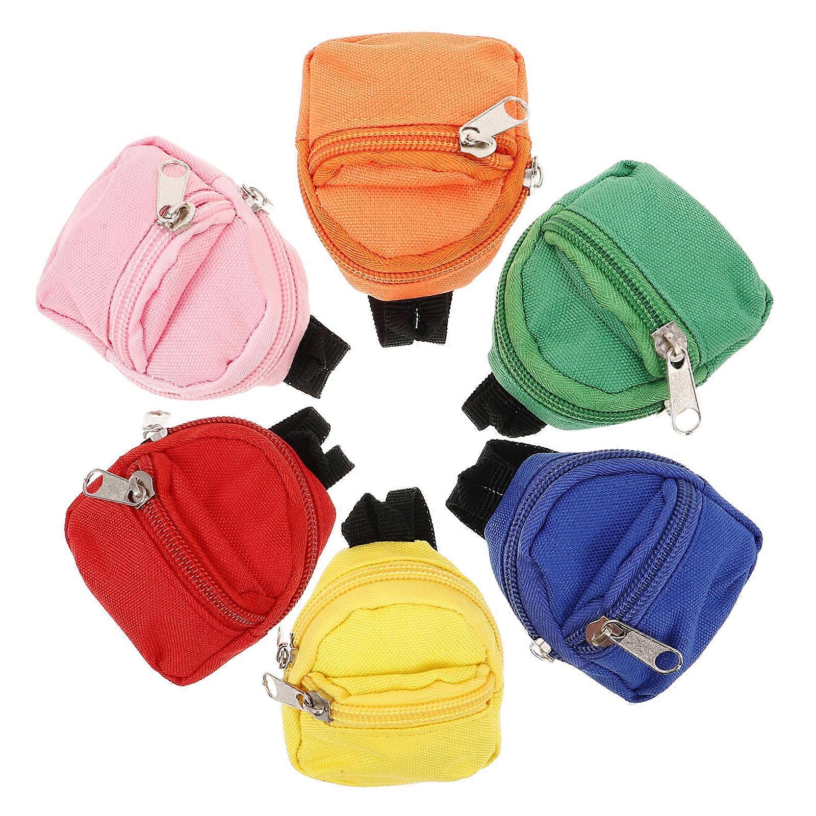 3Pcs Miniature Doll Backpack Keychain Accessories Ideal For Children School Activities With Rectangular Shape