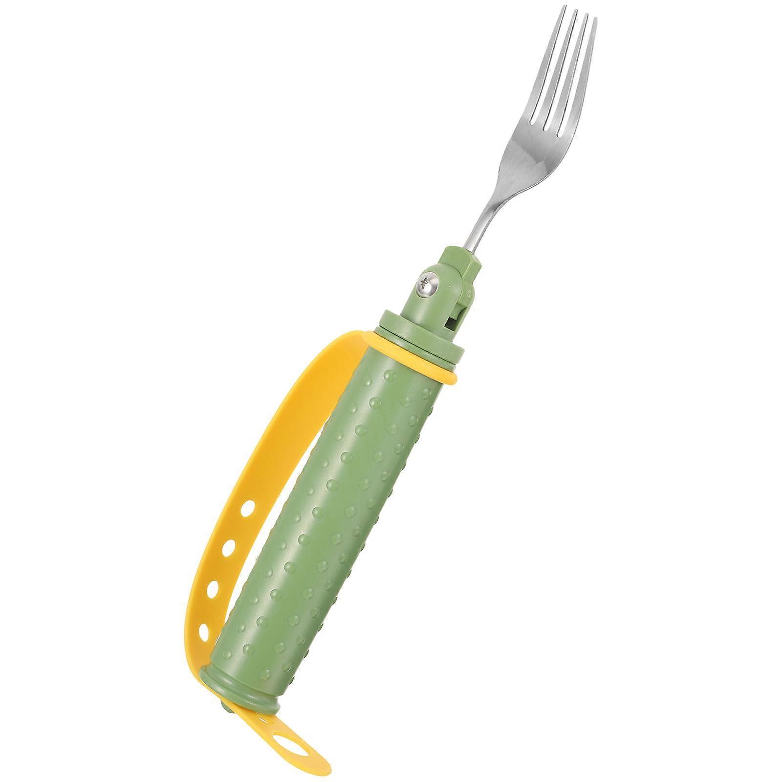 Anti-Skid 2Pcs Adaptive Fork For Patients Portable Use Assorted Color 25X3.5Cm Comfortable Handling