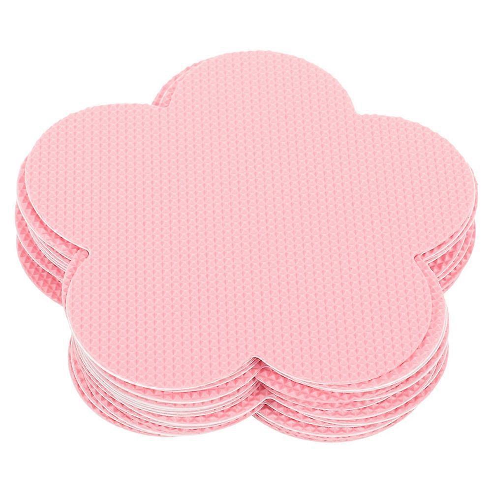 60Pcs Non Slip Shower Stickers Floral Pattern Designed For Bathroom And Shower Use Pink Adhesive Square For Enhanced Safety