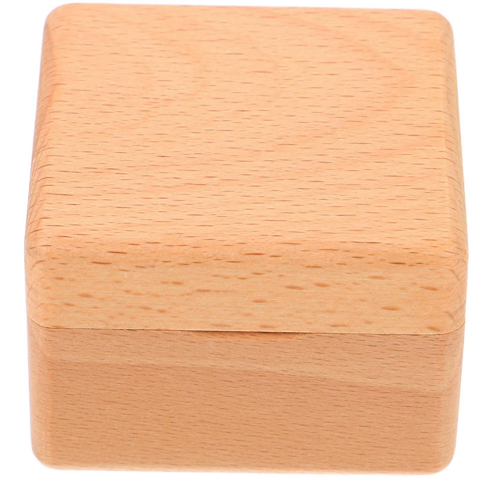 Wedding Ring Holder Wooden Ring Box for Storage Use 3Pcs Khaki