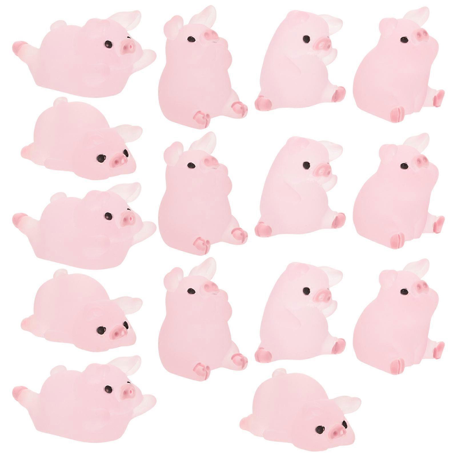 Miniature Pig Figurines Resin Figurines for Decor 90Pcs Assorted