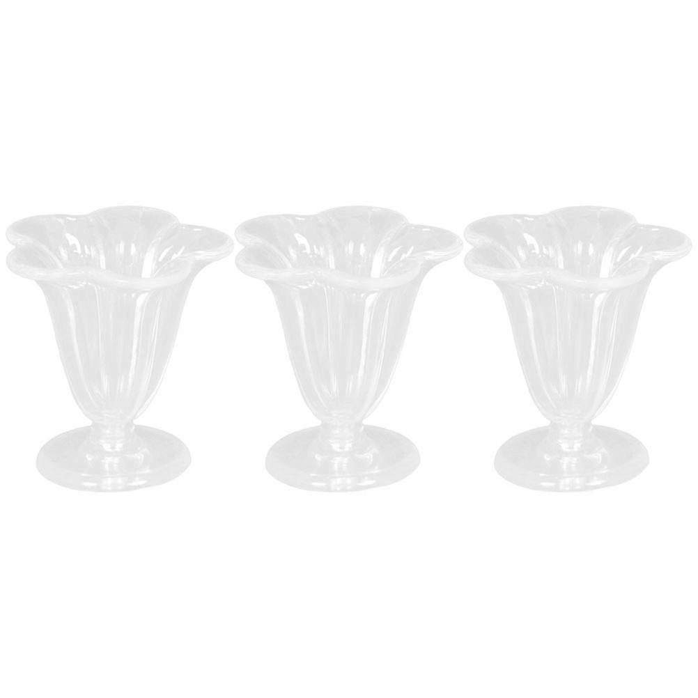 Miniature Cup Model Keychain Making Toy For Dollhouse Decoration Transparent Color Durable 3Pcs