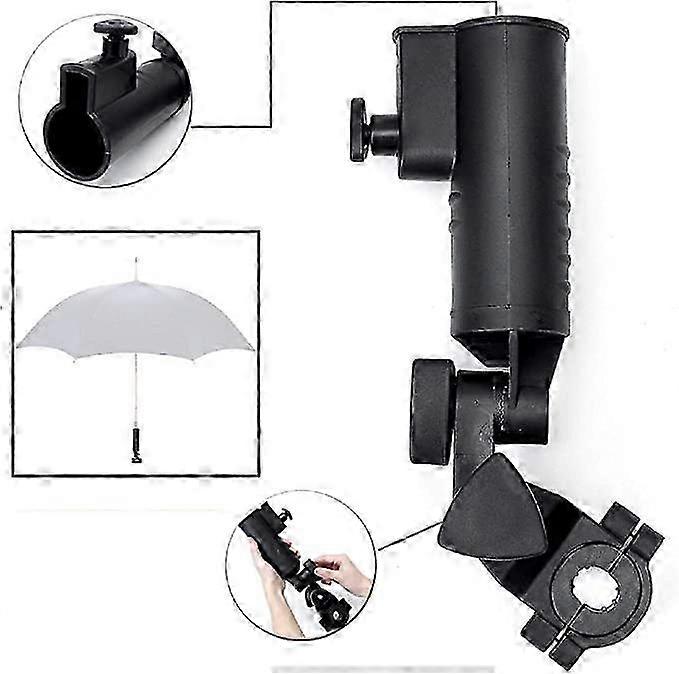 Universal Umbrella Holder for Wheelchair, Walker, Stroller, Parasol, Cane Support Accessory