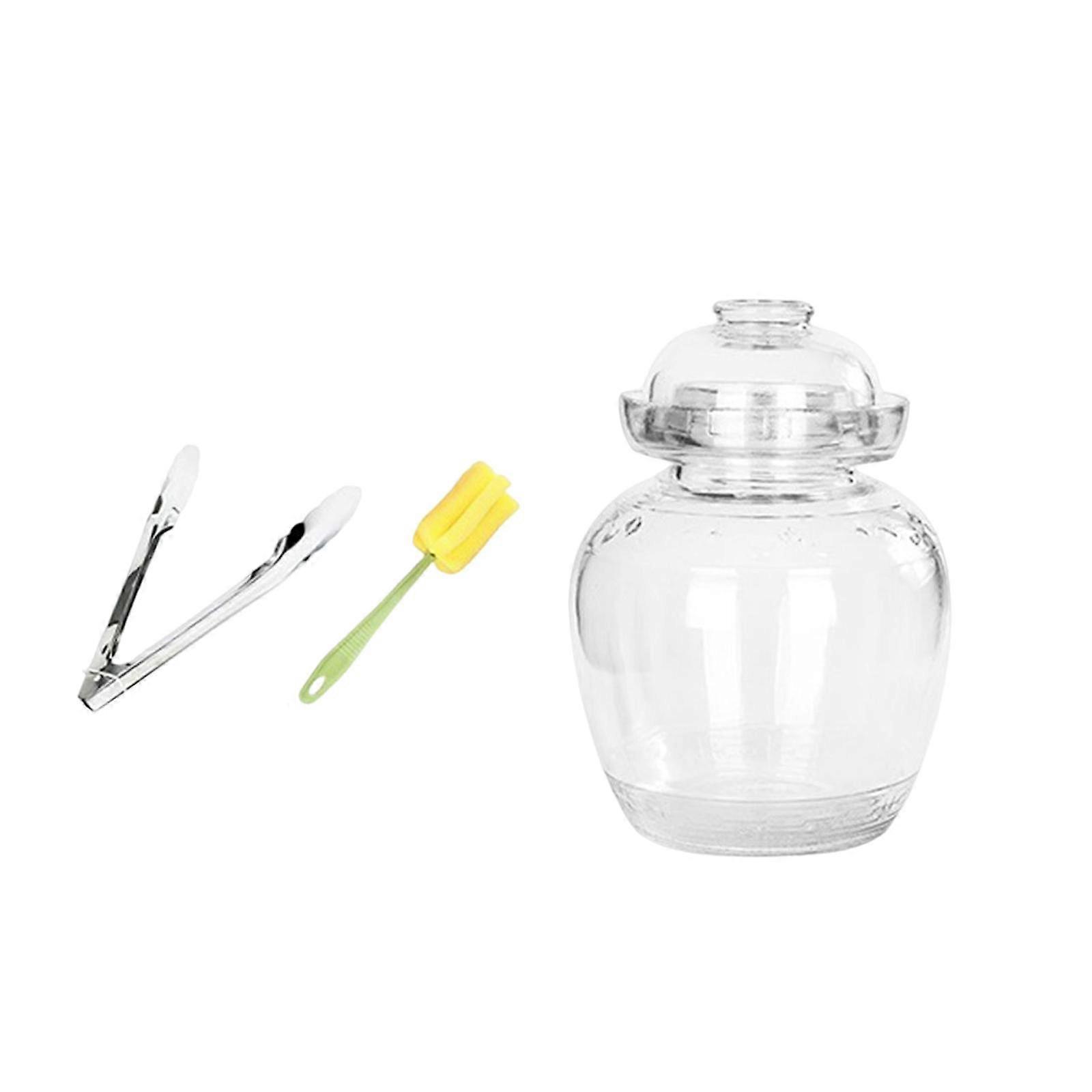 Profesonal Glass Pickle Jar Thick Durable Stable for Home Dining Table