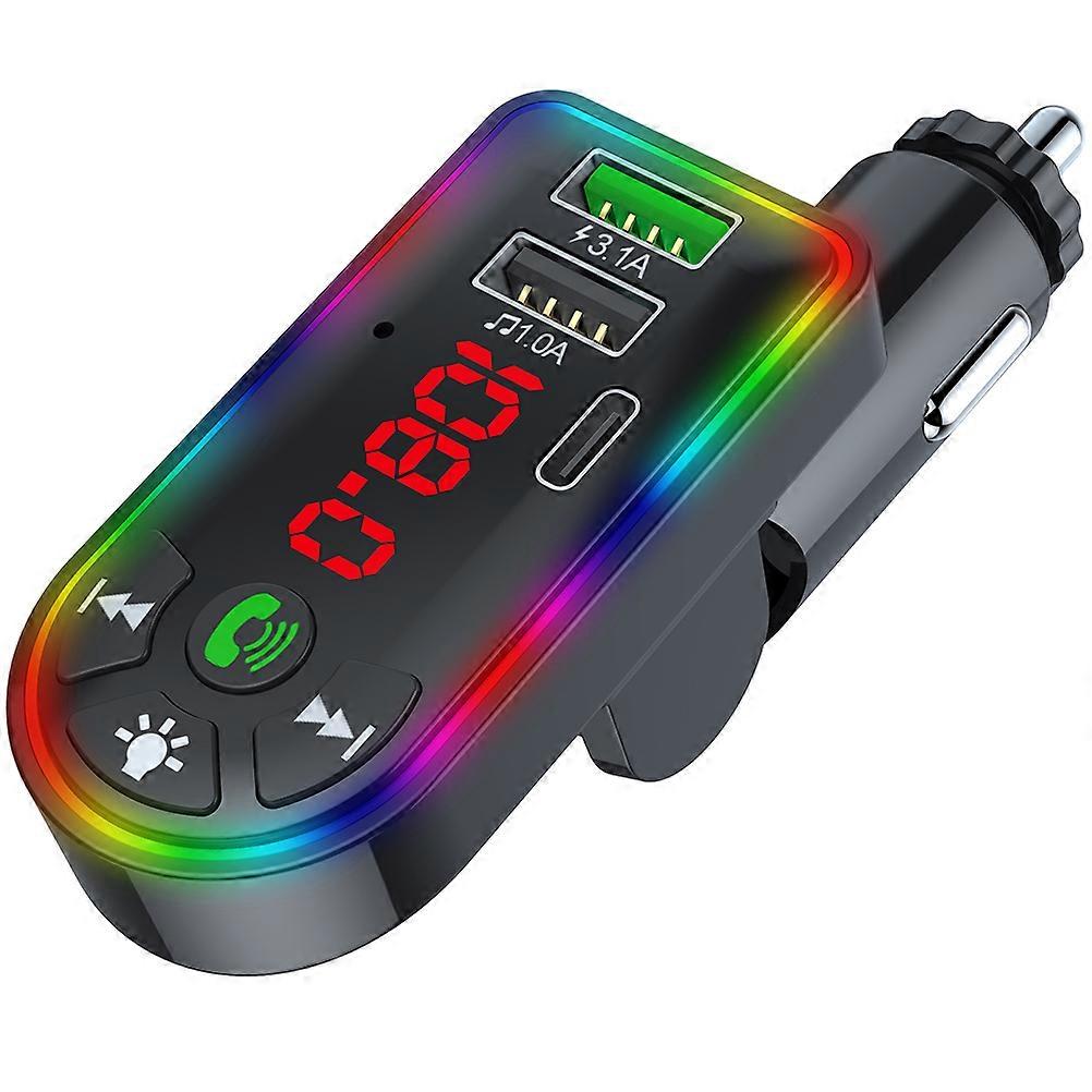 Wireless Transmitter for Car Use 3Pcs Set with Dual USB Charging Car Adapter